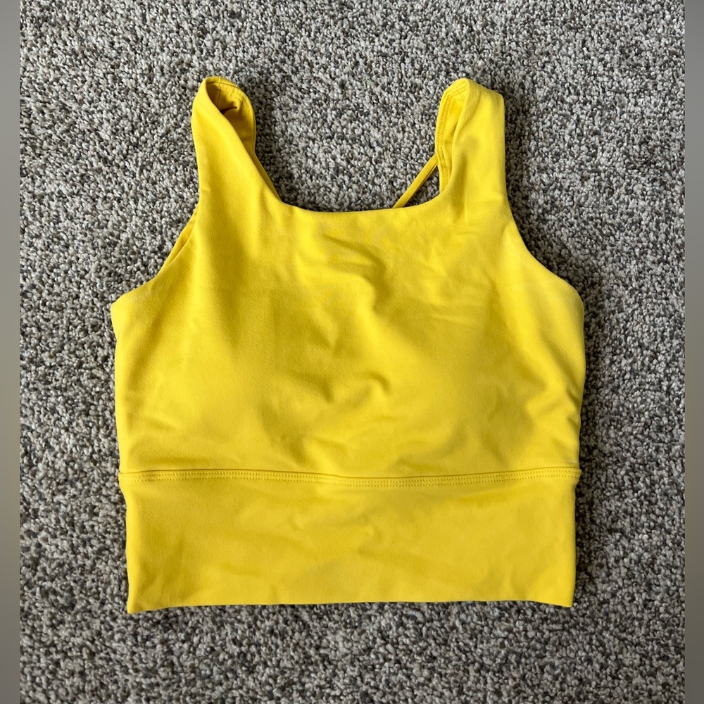 Yellow Strappy Workout Top